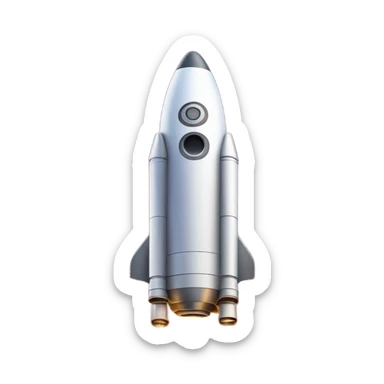 rocket flies to the stars sticker