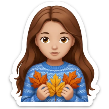 Automne fille ado  sticker