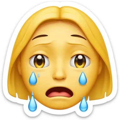 An emoji that is more crying than laughing sticker