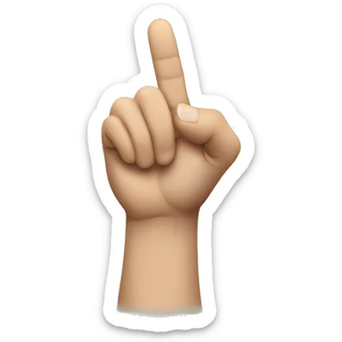 hand pointing out fin sticker