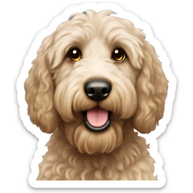 Labradoodle with dark muzzle sticker