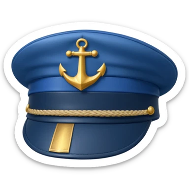 captain hat closeup alone low detail sticker