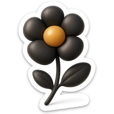 flower in balloon style with bright colors sticker