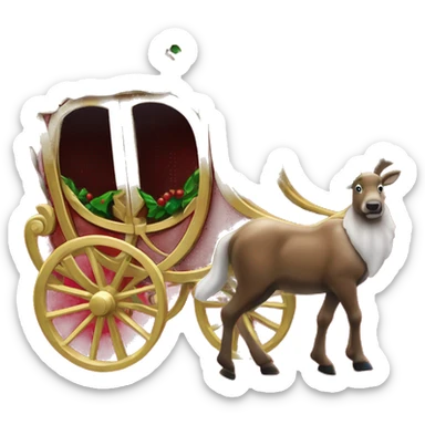 Santa’s Carriage and Raindeer sticker