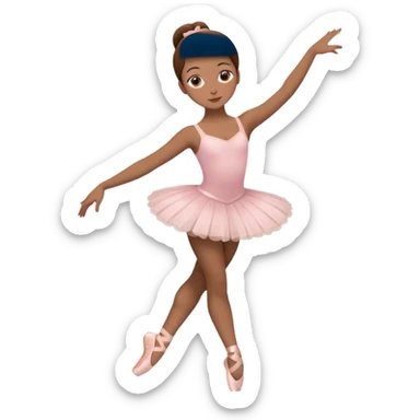 brown hair girl doing ballet sticker