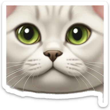 Cream british shorthair green eyes sticker