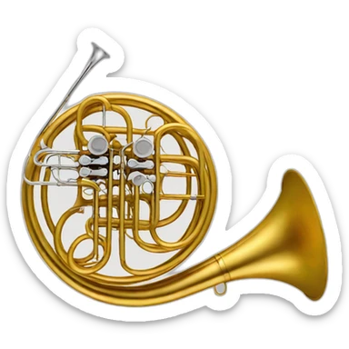 french horn sticker