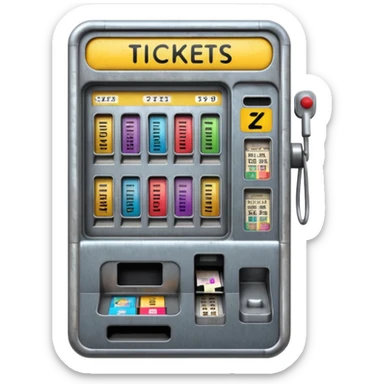 vending ticket machine sticker
