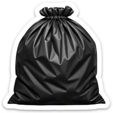 Black trash bag sticker