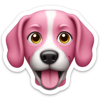 pink dog sticker