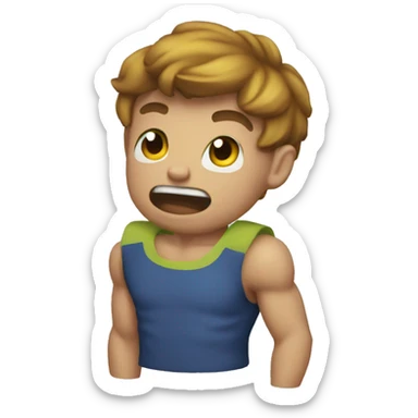 Punch boy sticker
