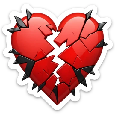 Broken heart from 9 July sticker