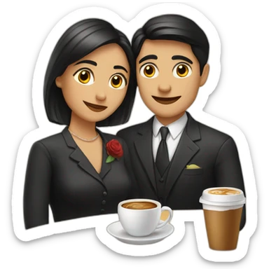 Novios ojos cafés  sticker