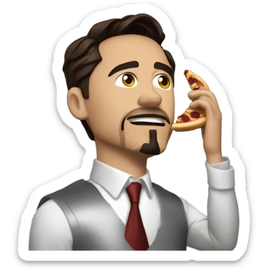 tony stark eating thoanos sticker