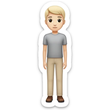 Person with excellent posture standing tall and straight sticker