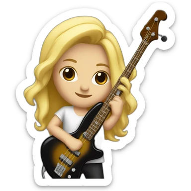tall blonde bass player sticker