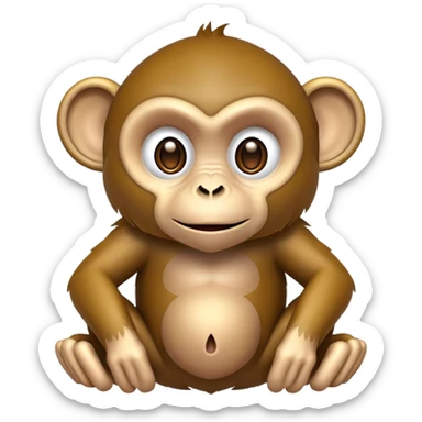 Monkey that looks weird sticker