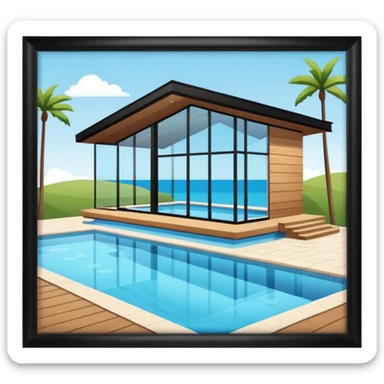 pool house sticker
