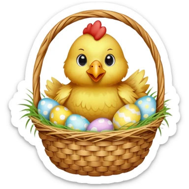 Easter chicken sticker