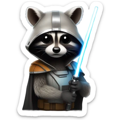 Star Wars raccoon sticker