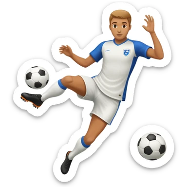 soccer player kicking a ball sticker