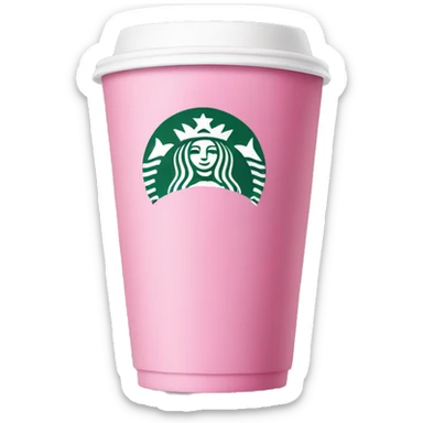 pink starbucks coffee cup sticker