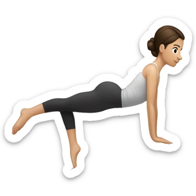 brunette white girl doing reformer Pilates sticker