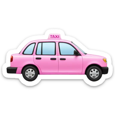 pink taxi sticker