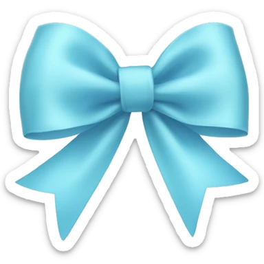 pastel blue ribbon bow sticker