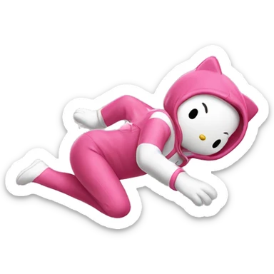Hello kitty back flipping sticker