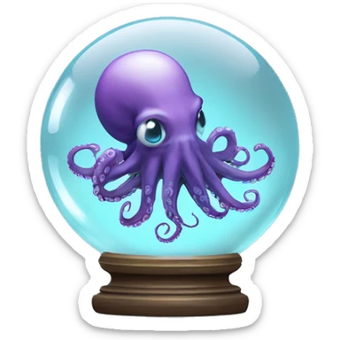 crystal ball with surgical octopus sticker