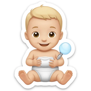 Baby in nappy sticker