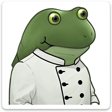 bufo in a chef coat sticker