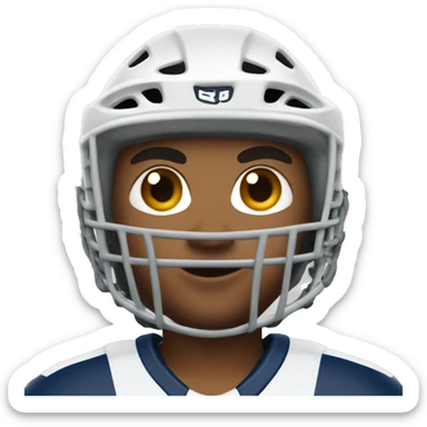 Lacrosse player sticker