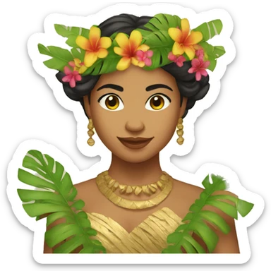 Tahitian dancer sticker