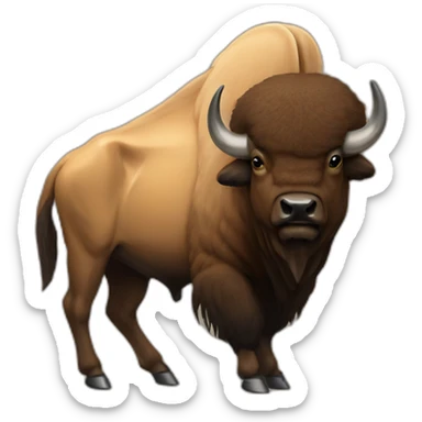 tan v-xon bison sticker