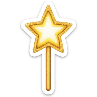 Sparkly magic wand sticker