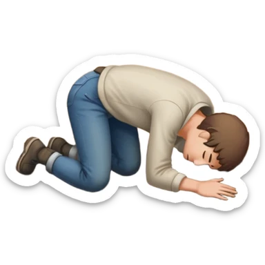 faceplant when someone falls flat on their face sticker