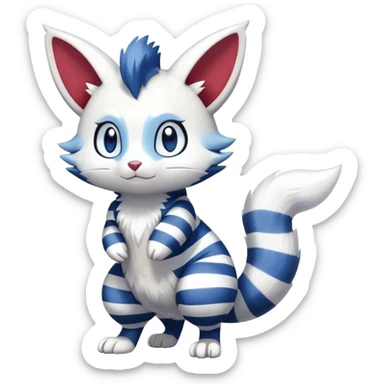 Shiny Furret-Meowstic-Zangoose-Hybrid (Full body) sticker