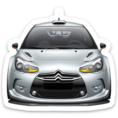 Citroën DS3 WRC front  view  sticker