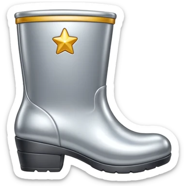 all silver toy boot sticker