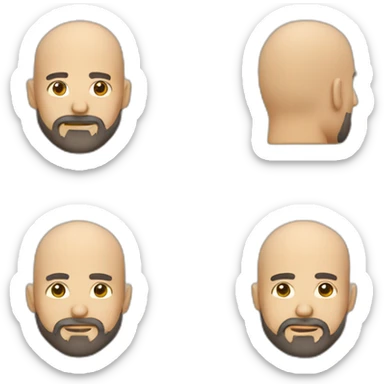 Balding Asian Latino with beard sticker