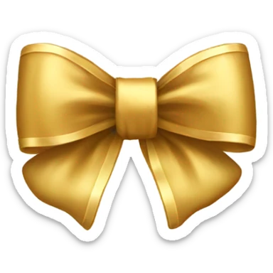 Gold bow sticker