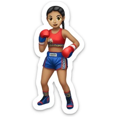 Muay Thai girl  sticker
