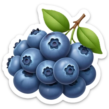 fresh juicy blueberries sticker