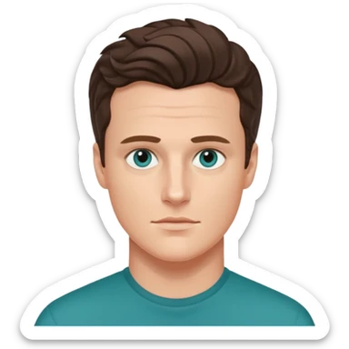 Jonathan Groff with teal eyes sticker