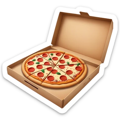 Pizza box sticker