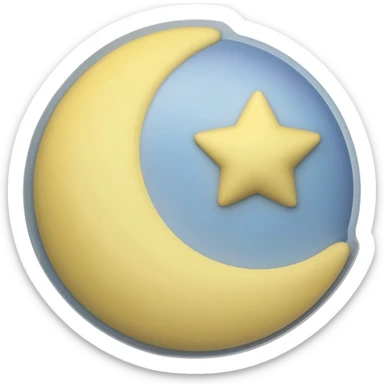 crescent and star sticker