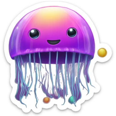 Jellyfish disco ball  sticker