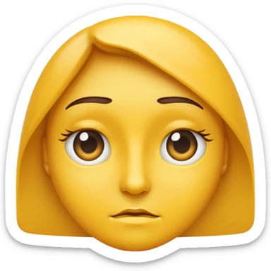 Side eye emoji front face sticker